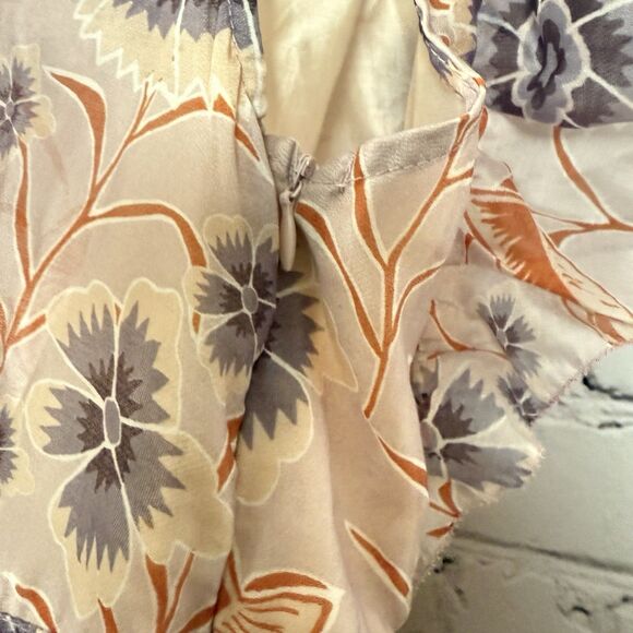 Anthropologie Current Air Floral Tiered Ruffle Mini Dress Womens M Fairy Boho - Picture 14 of 16